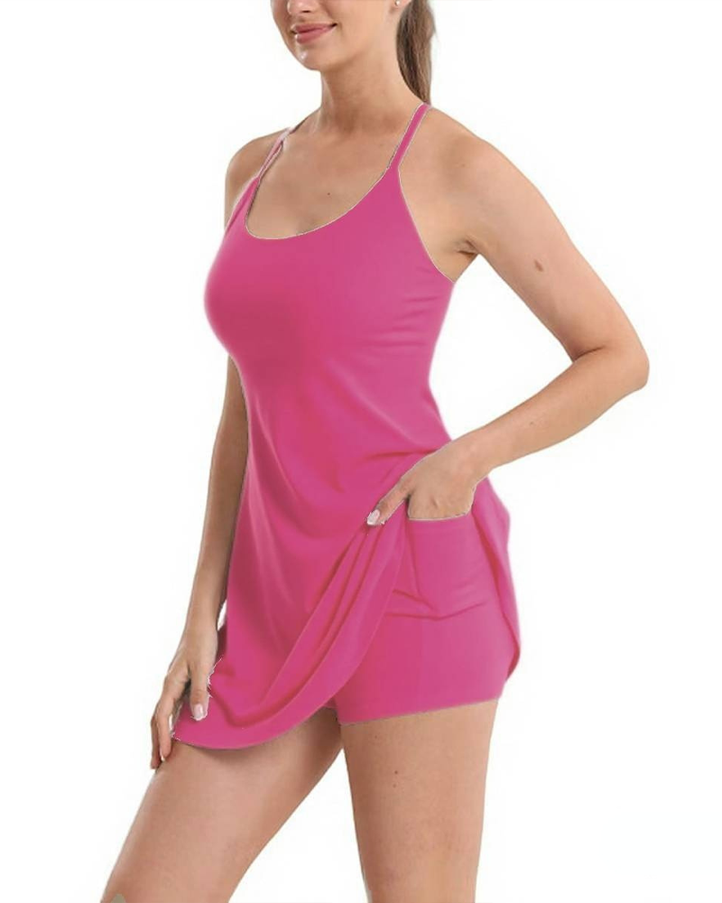 Easy Peezy Backless Sports Dress With Pockets