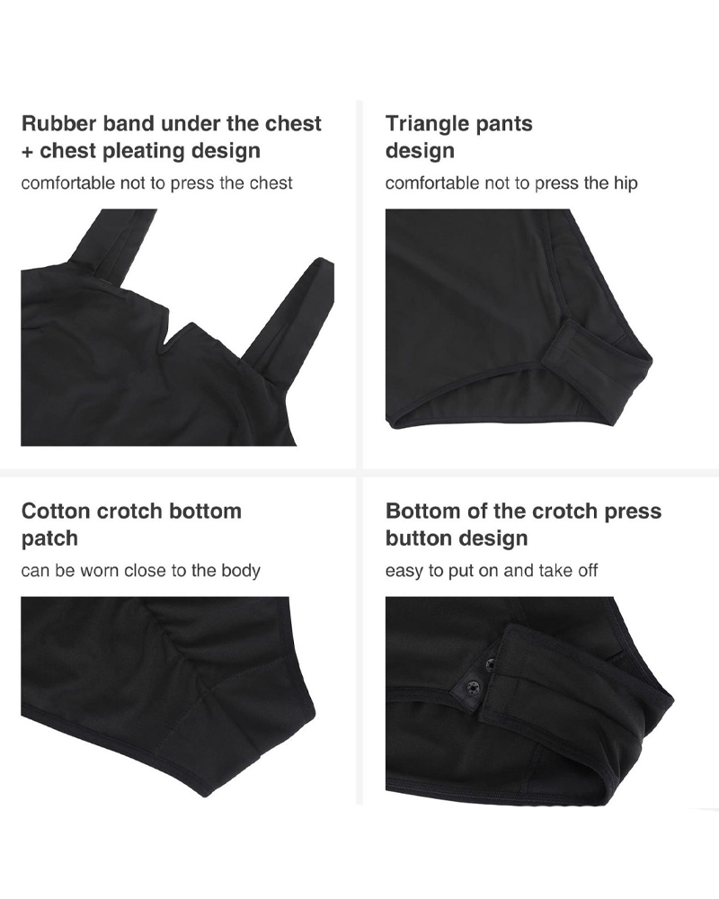 Square Neck Soft Stretch Bodysuit For Tummy Control And Shaping