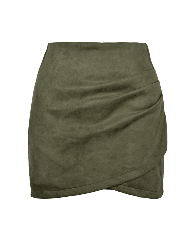 Suede Hip Skirt-Curvy-Faja