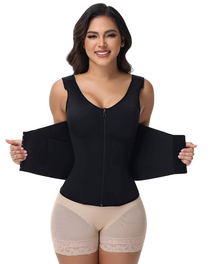 Hourglass Tummy Control Body Shaper Workout Corset Shapewear in Built Bra
