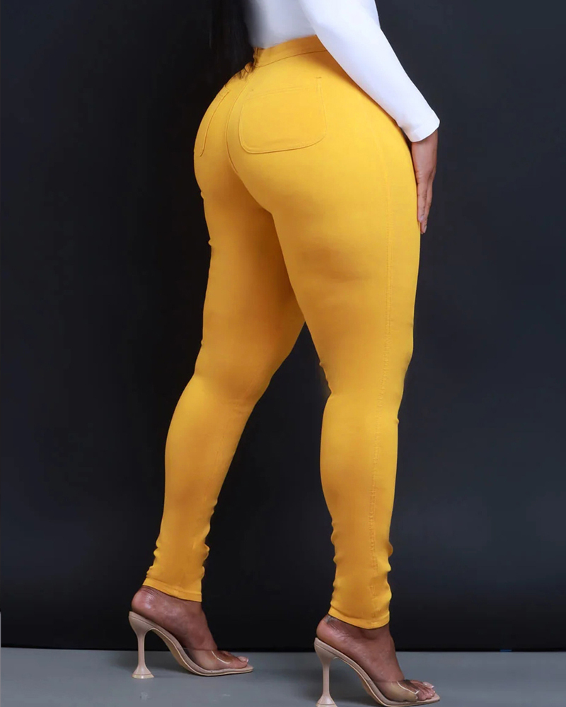 Skinny Candy Mid-Rise Jeans-Curvy-Faja