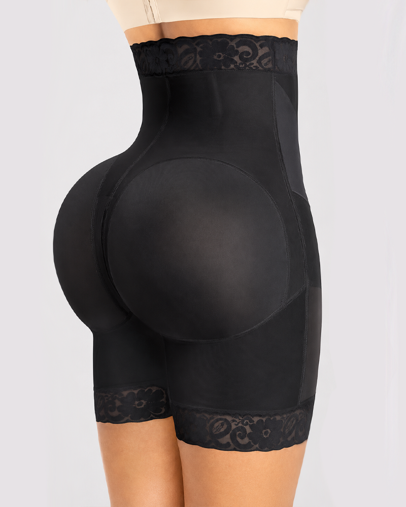 Detachable Straps V‑Shape Zipper Easy On & Off Shapewear Shorts
