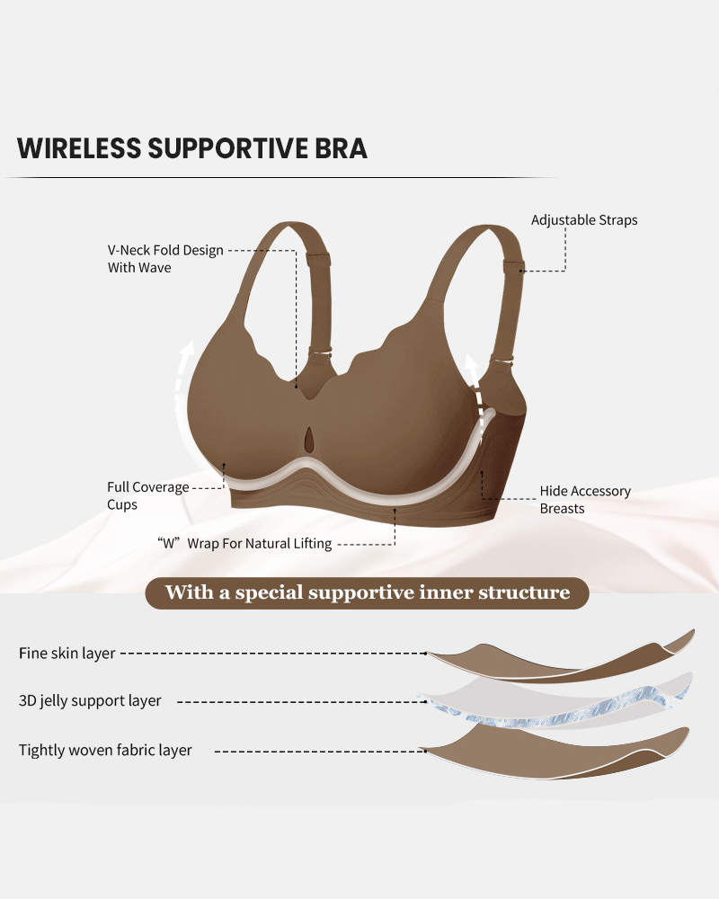 Breathable Everyday Openwork V-Neck Bra