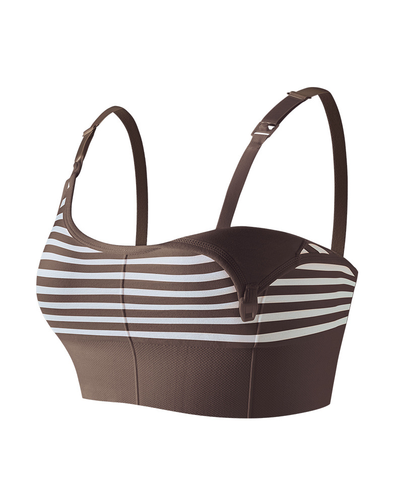 Adjustable Shoulder Straps Seamless Double-Layer Soft Support Nursing Bra