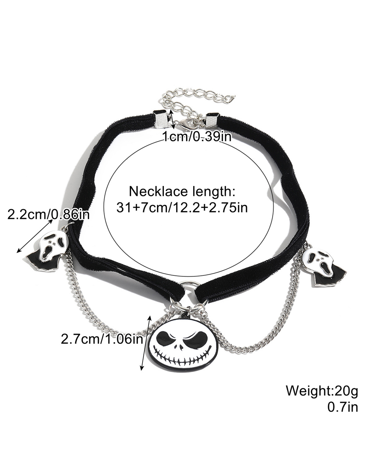 Halloween goth necklace