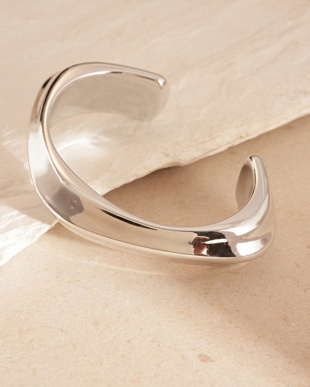 Metal Geometric Bracelet-Curvy-Faja