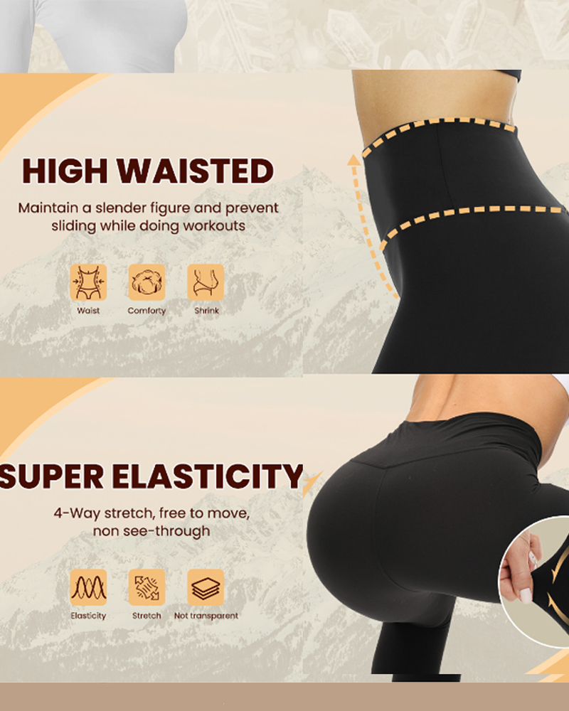 Thickened Fleece Leggings-Curvy-Faja