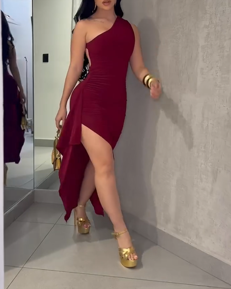 Backless Fitted Dress-Curvy-Faja