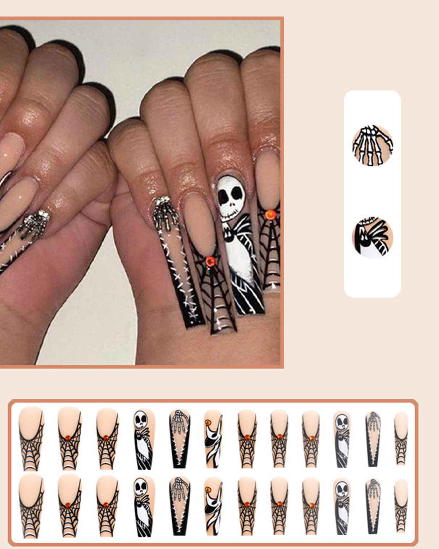 Halloween face nail sticker-Curvy-Faja