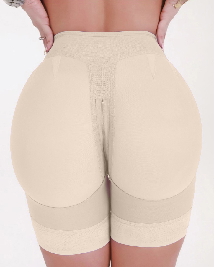High Waist Hourglass Shaping Shorts-Curvy-Faja