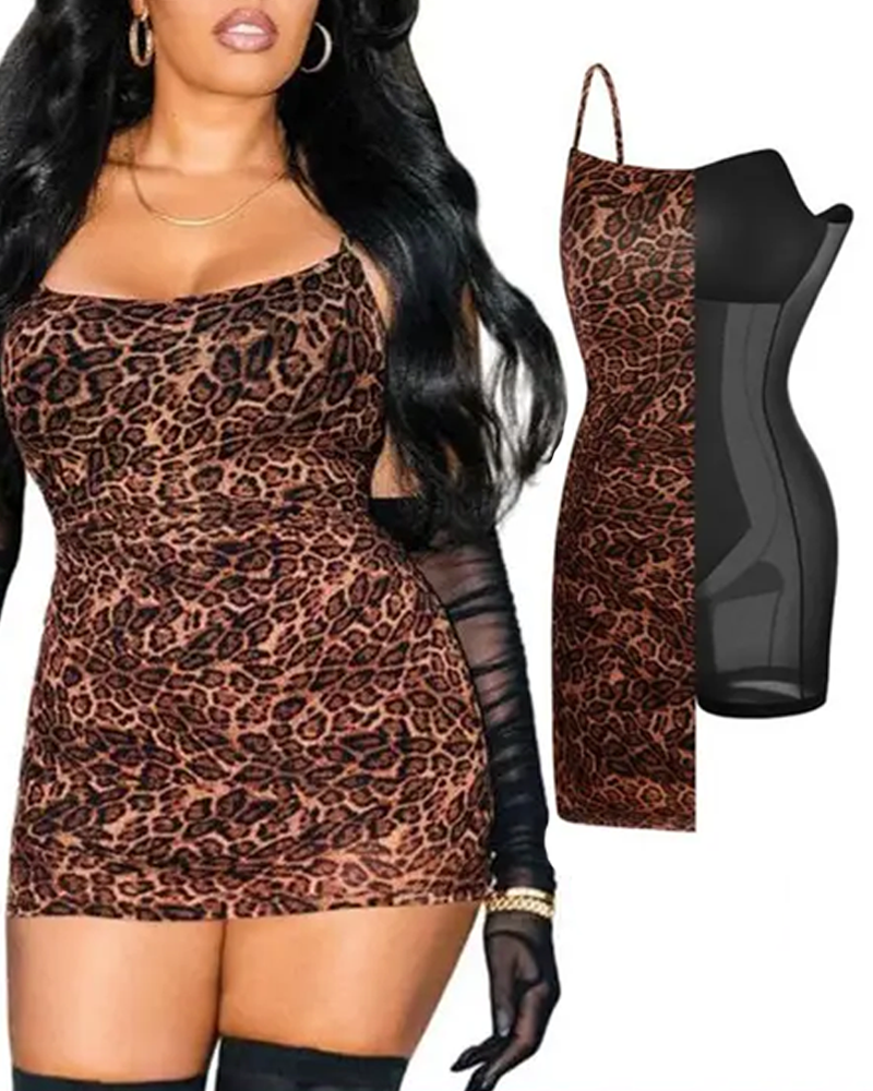 Double-Layered Slim-Fit Mini Dress With Tummy Control Shaping（Pre-Sale）