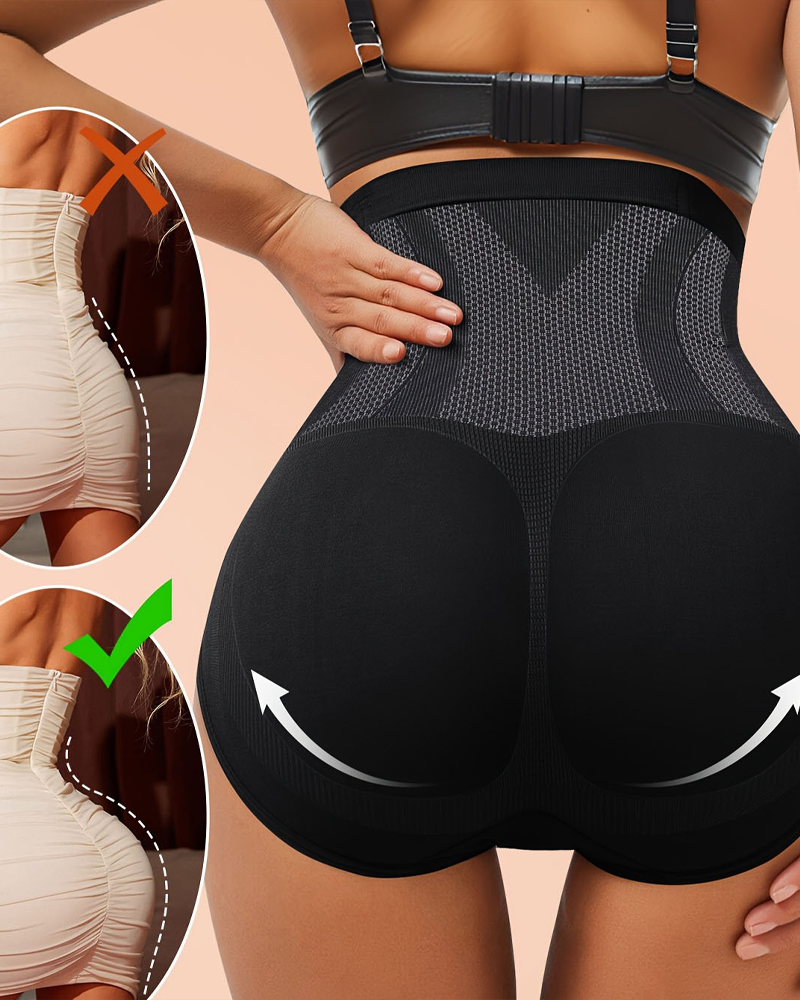 Seamless Elastic High-Waisted Shaping Underwear For Tummy Control And Butt Lifting
