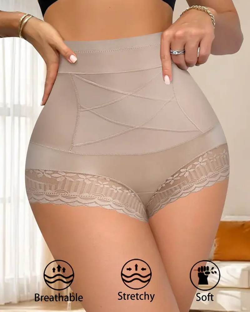 High Waisted Cross Over Compression Tummy Control And Buttock Lifting Postpartum Shaping Underwear