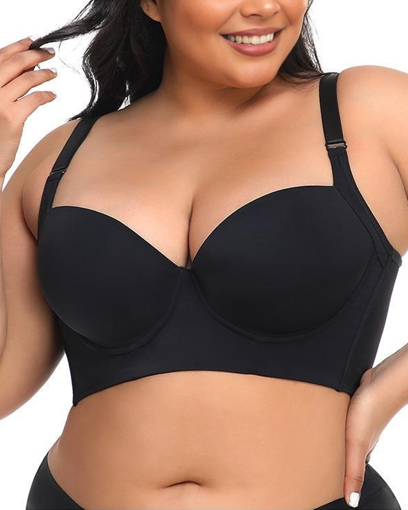Plus-Size Underwire Bra To Support Side Breast Tissue And Prevent Sagging