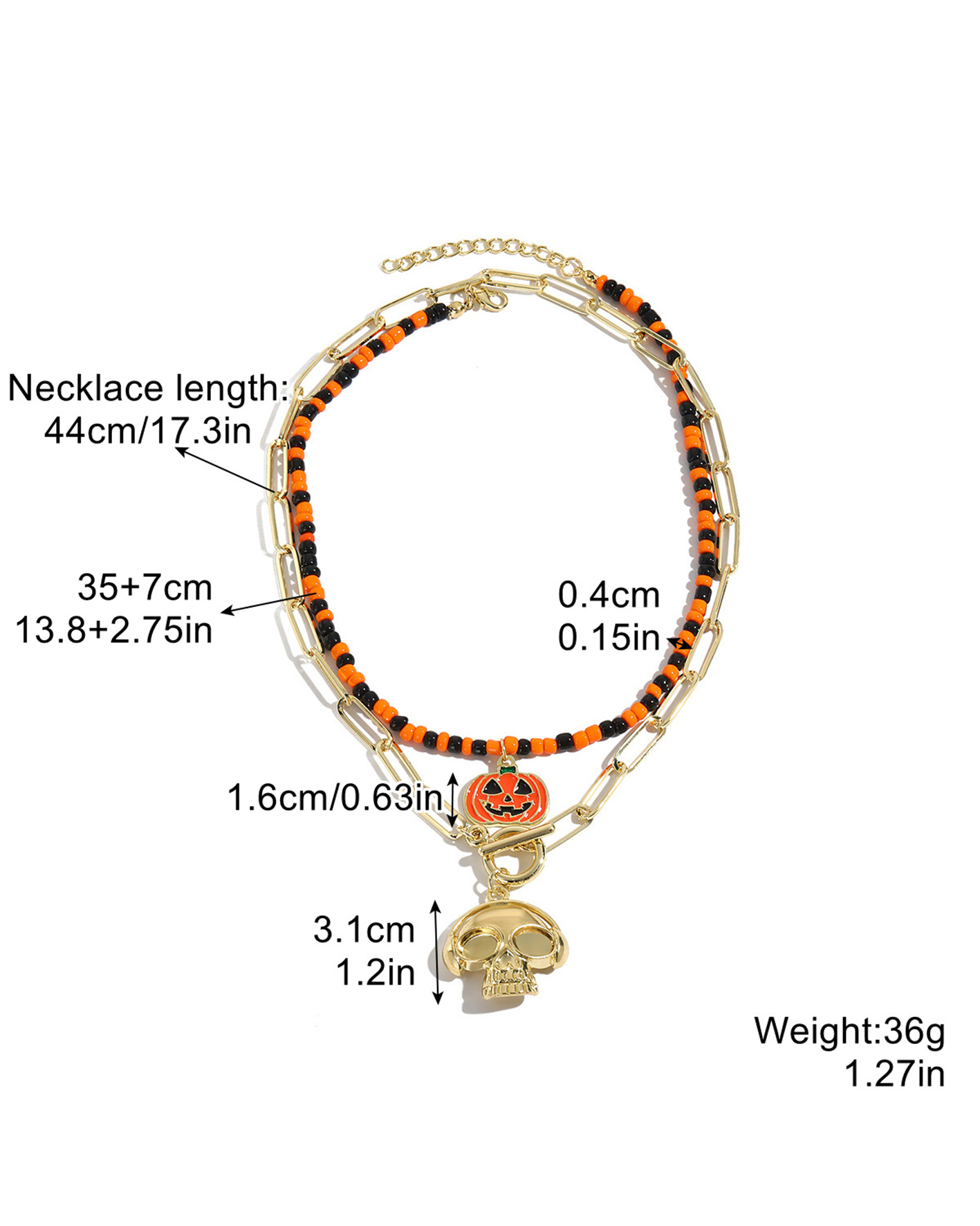 Halloween goth necklace