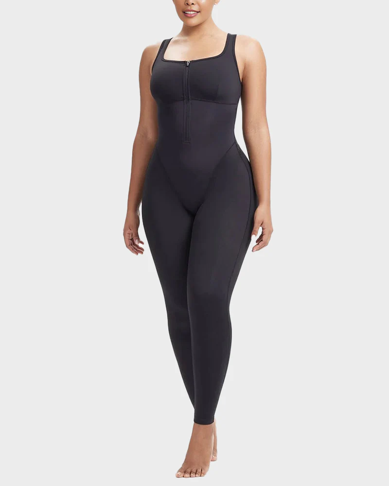 Shaping Sweat-Wicking Sauna-Style Sports Trousers Bodysuit