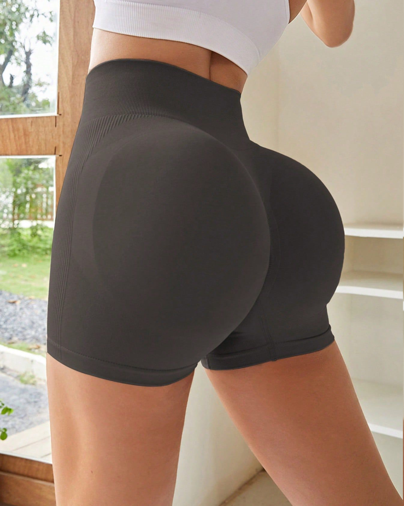 Lightweight High-Waisted Tummy-Controlling Hip-Lifting Seamless Shorts