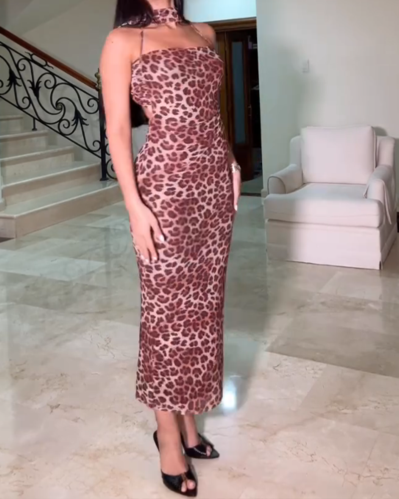 Sexy Back-Revealing Slit Suspender Dress (Pre-Sale)