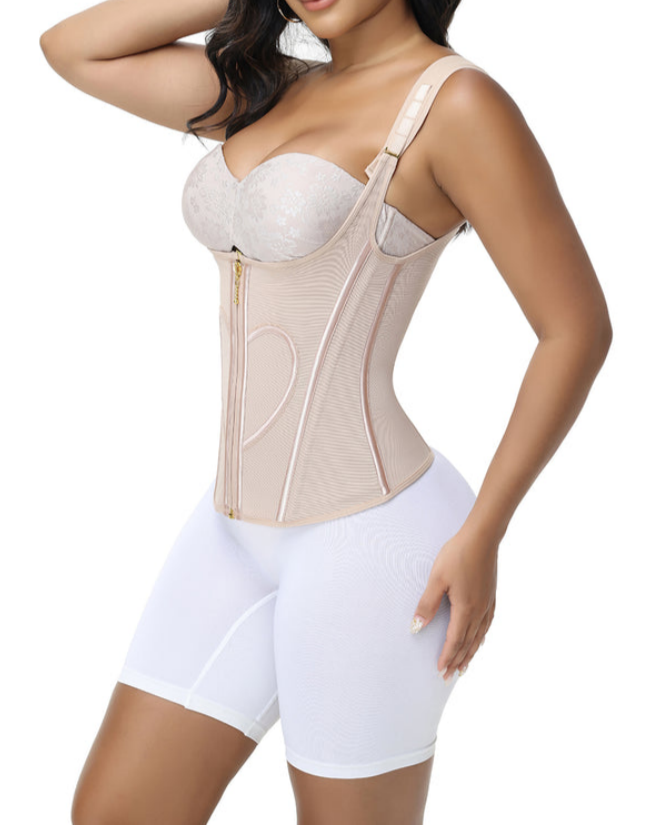 Heart Pattern Double Compression Tummy Tuck Waist Trainer