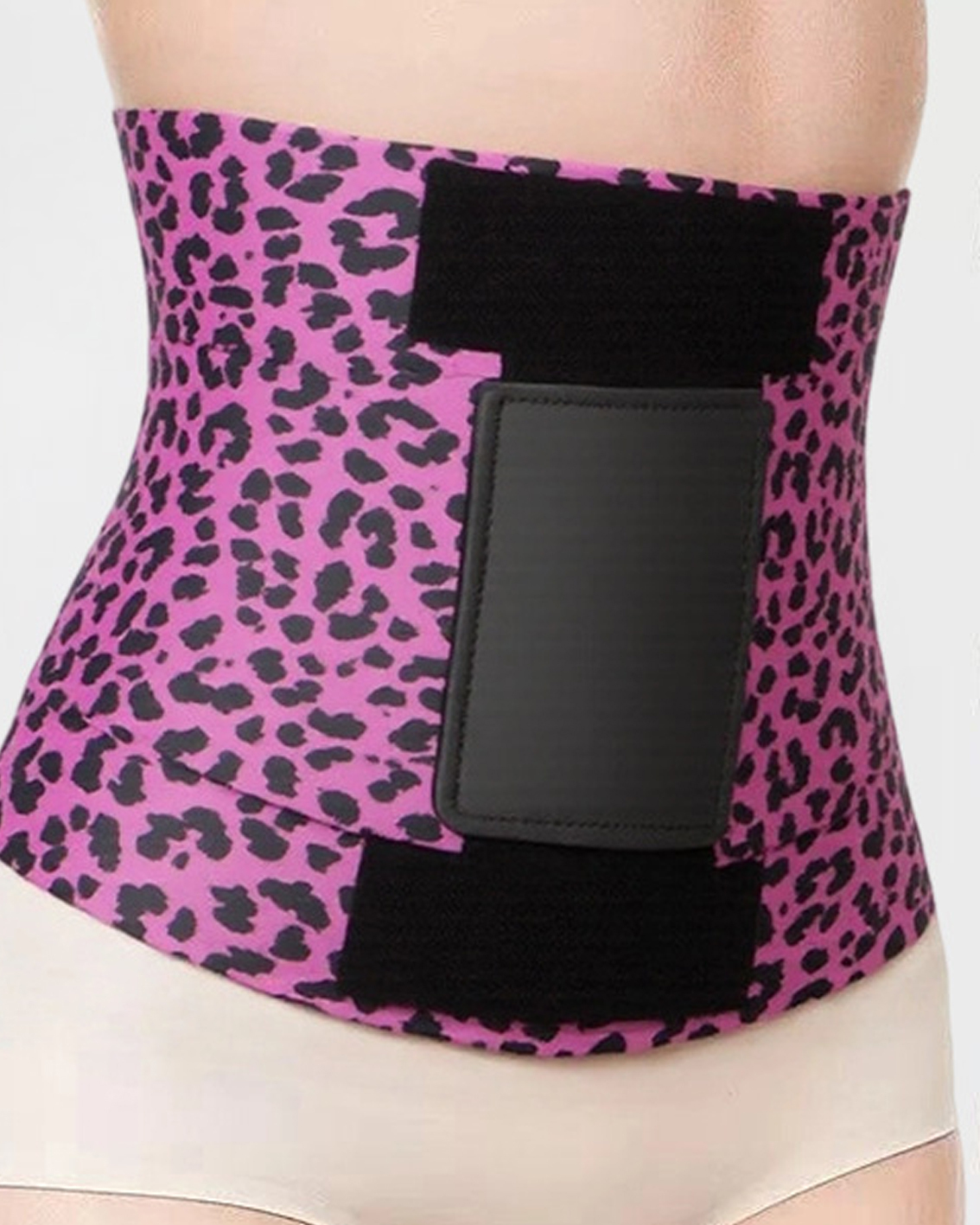 Leopard Print Elastic Tummy-Control Waist Trainer Belt-Curvy-Faja