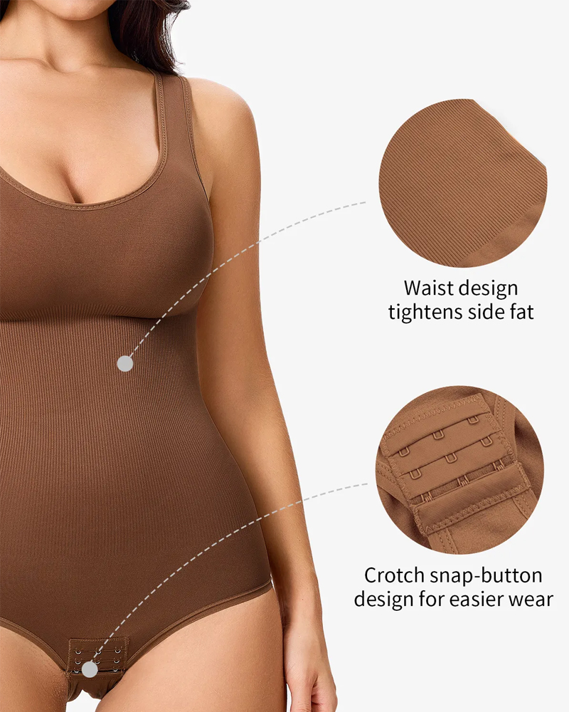 Women's Seamless Round Neck Tummy Tights-Curvy-Faja