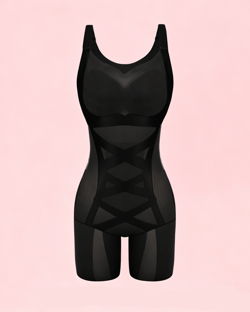 High Compression Tummy Butt Lifting Back-Open One-Piece Shaping Bodysuit（Pre-Sale）