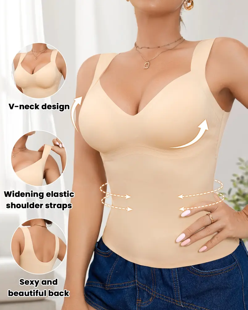 Seamless Comfortable Waist-Cinching Tummy-Control Shaping Top