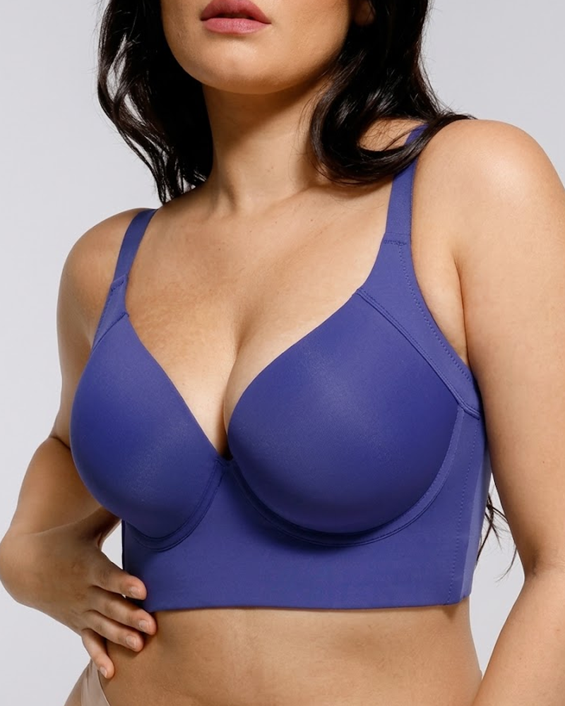 Plus Size Underwire Bra Side Bust Support Back Smoothing Multi Hook & Eye Shapewear Bra（Pre-Sale）