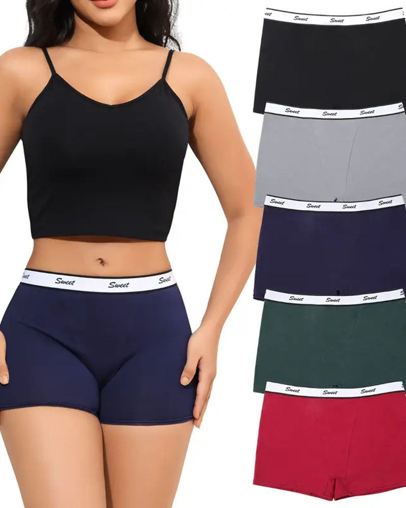 Cotton Low Waist Stretch Sport Full Coverage Boyshorts Underwear