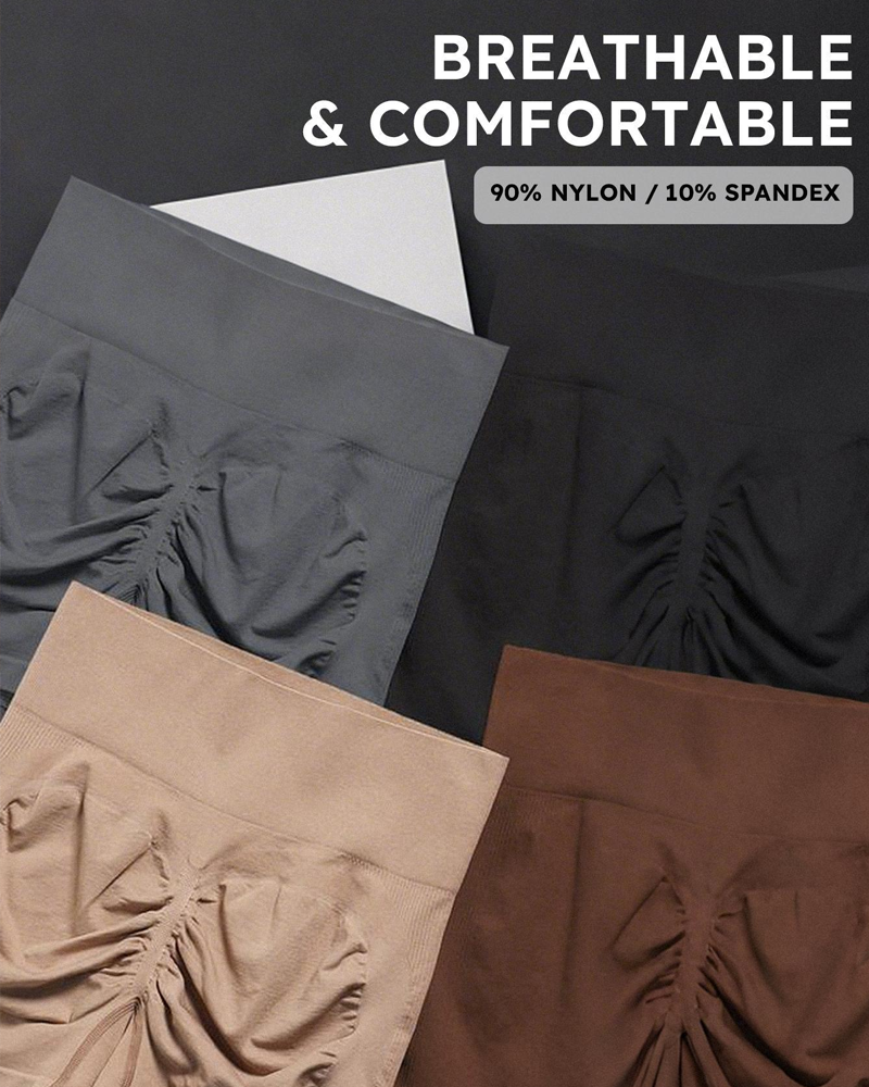 Lightweight High-Waisted Tummy-Controlling Hip-Lifting Seamless Shorts