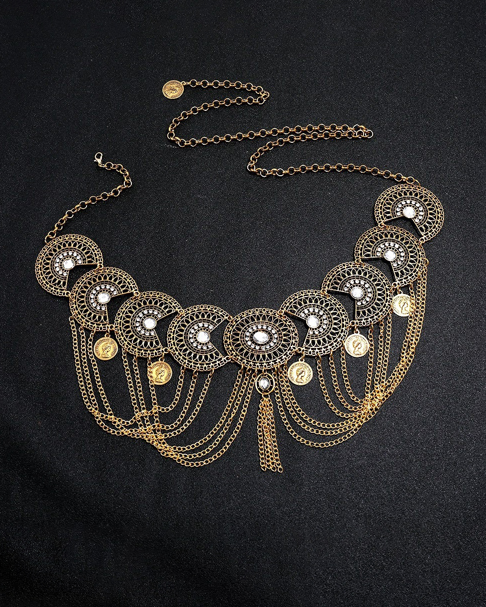 Retro Ethnic Style Tassel Waist Chain-Curvy-Faja