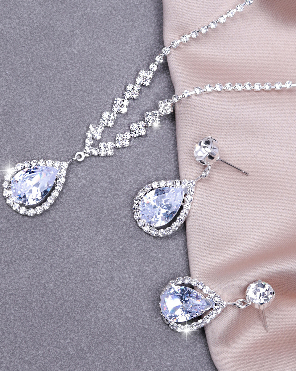 Two-Piece Evening Earring Set-Curvy-Faja