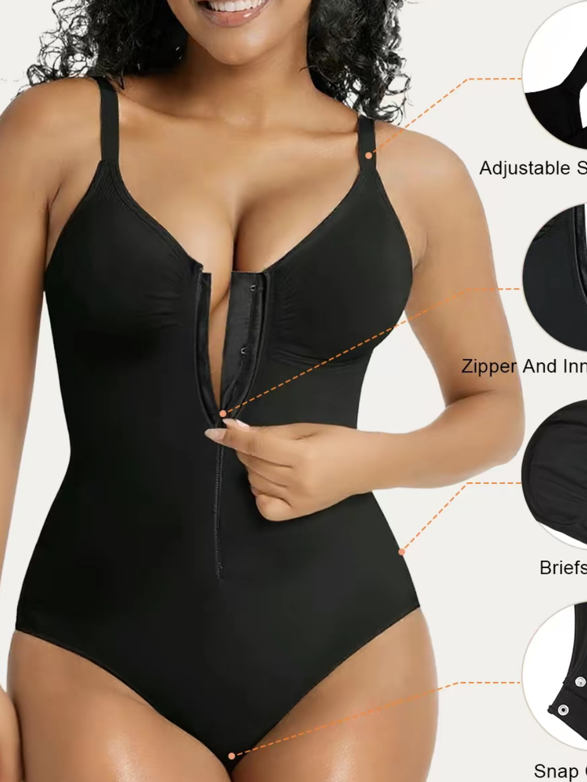 Women's Comfortable Zipper Tight Tummy Control Triangle Body Shaper（Pre-Sale）