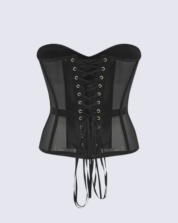 Breast-Covering Mesh Sexy Corset