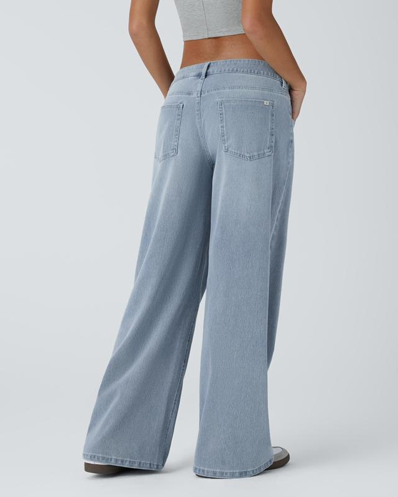 Casual Asymmetrical Straight Leg Jeans
