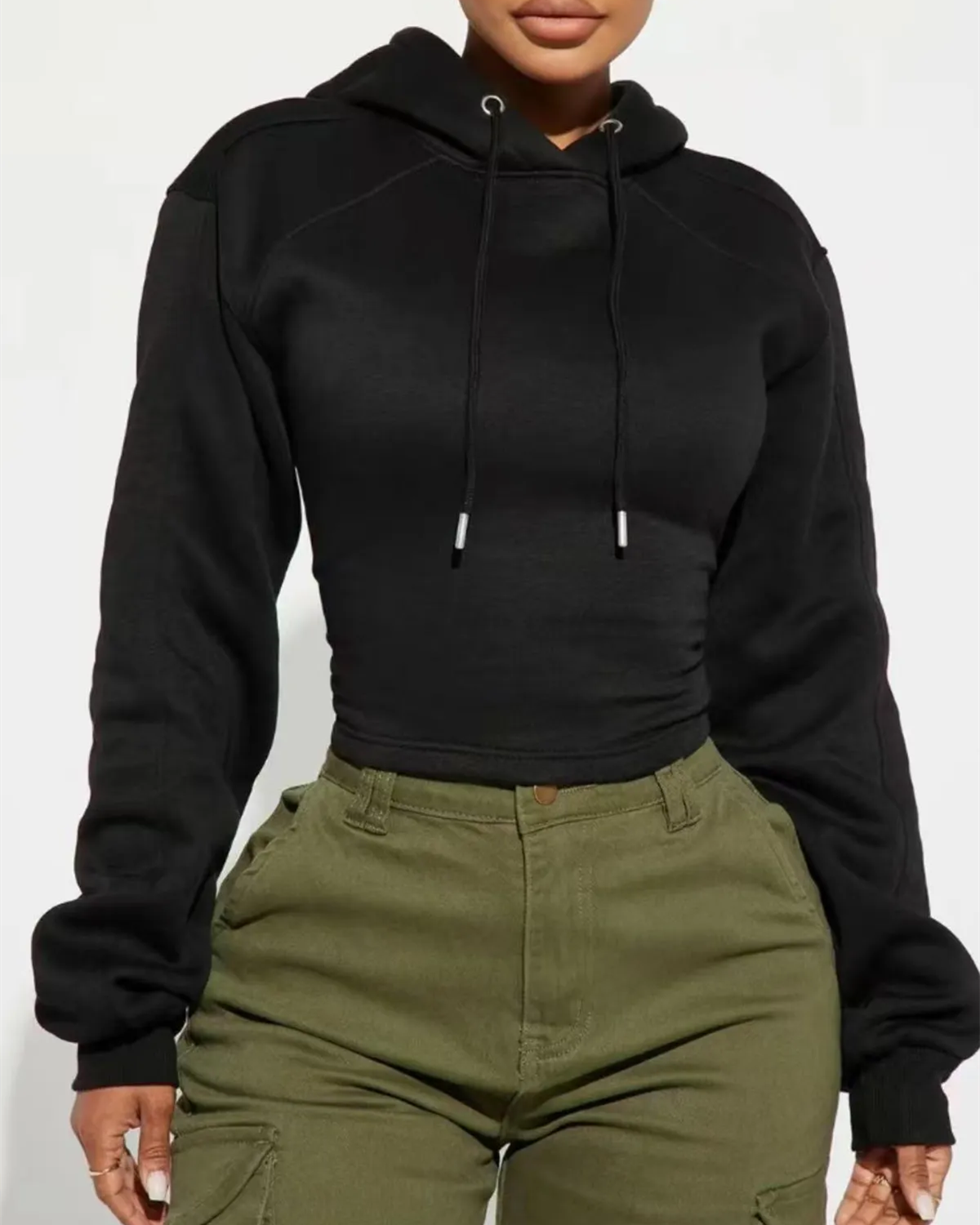 Casual Sexy Tie Back Hoodie