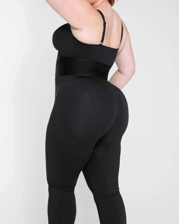 Women's Adjustable Straps Tummy Control Shaping Jumpsuit-Curvy-Faja
