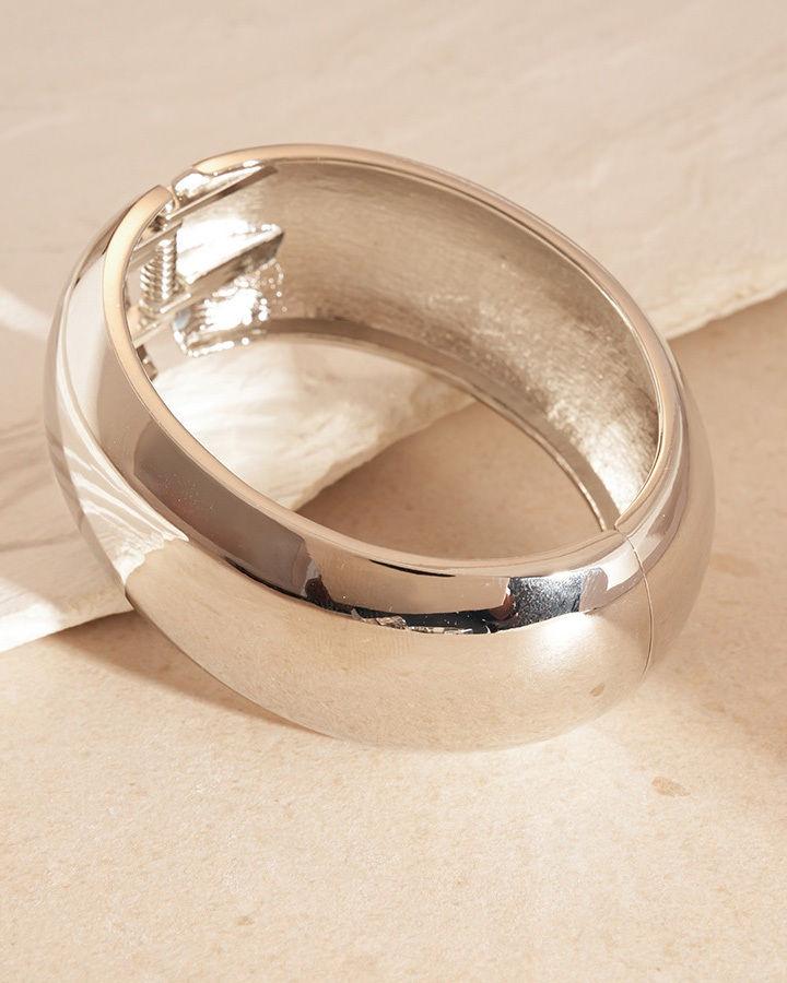 Metal Geometric Bracelet-Curvy-Faja