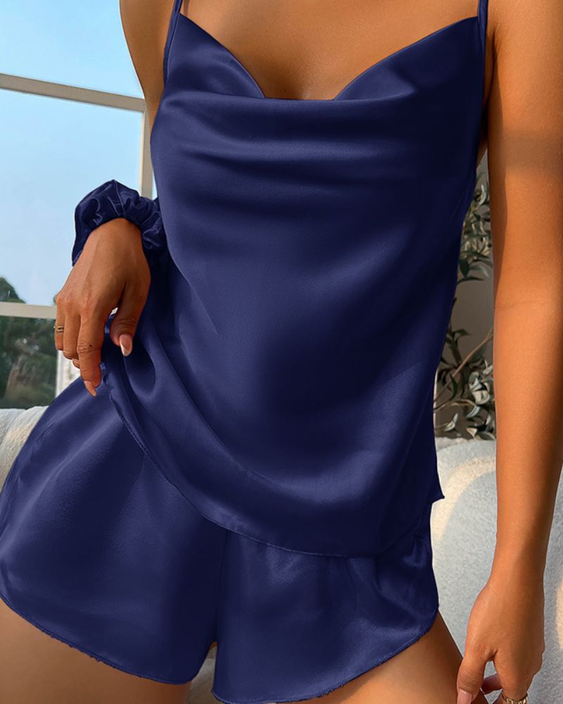 Silk Three-Piece Loungewear Set