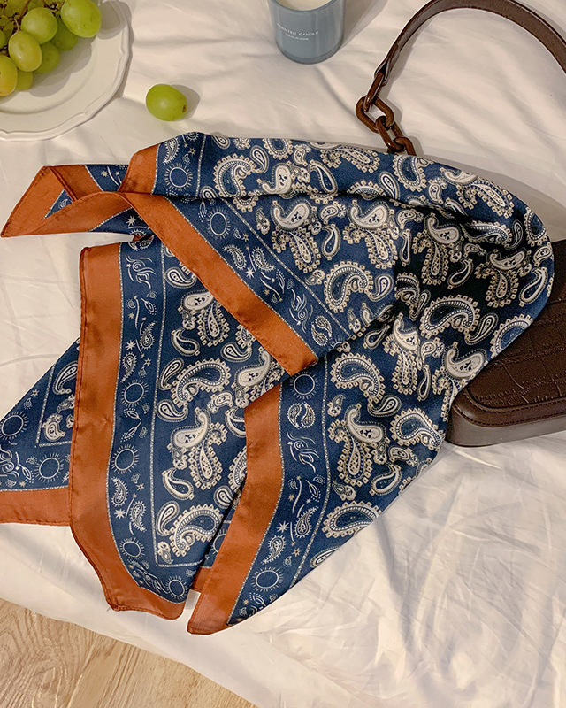 Retro French Silk Scarf Headband-Curvy-Faja