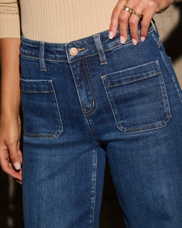 Astylish Women's Wide Leg Jeans High Waisted Stretchy Straight Leg Jeans Loose Trendy Denim Pants wi