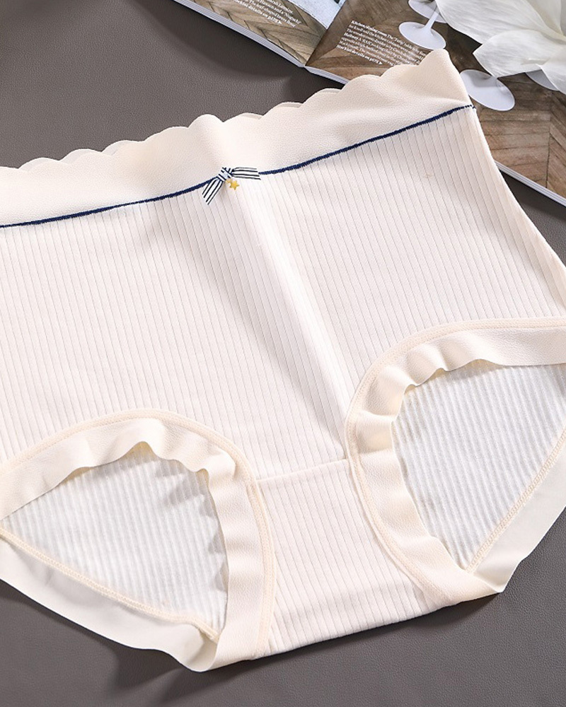 Mulberry Silk Antibacterial Crotch High Waist Seamless Tummy Control Underwear