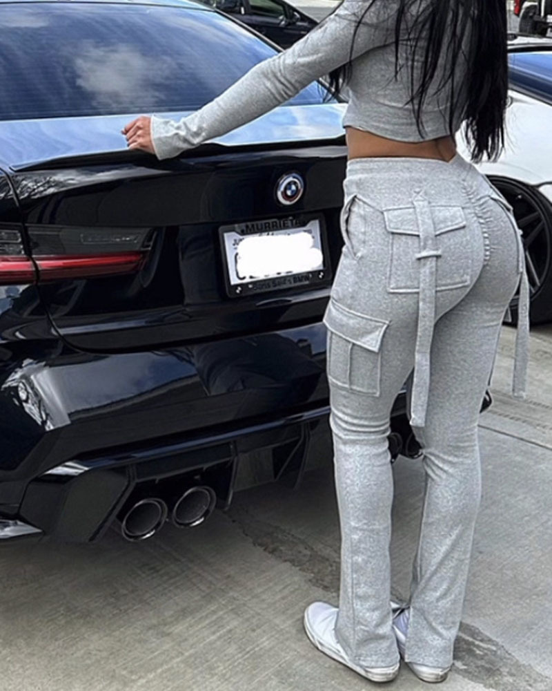 Multi-Pocket Cargo Sweatpants