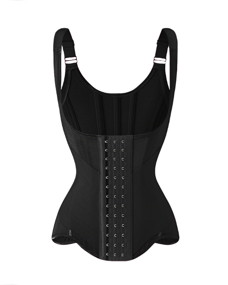 23-Steel-Ribbed Tummy Control And Waist Shaping Vest