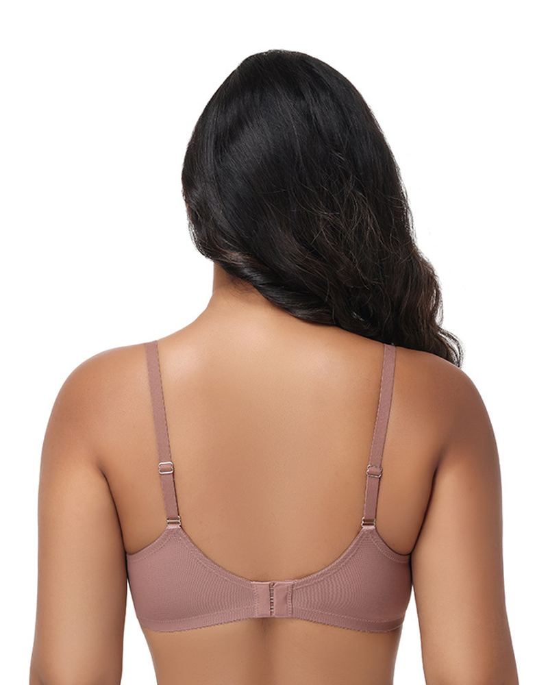 Unlined Low Cut Sheer Mesh Underwire Bra