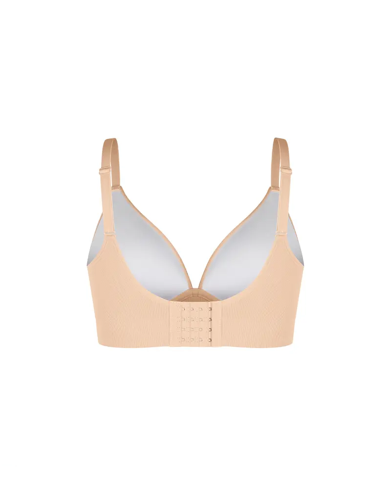 Wire-Free Plunge V-Neck Seamless Longline Support Bra(Pre-Sale)