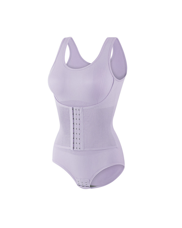 2 in 1 Seamless Double Tummy Control Corset Bodysuit Scoop Neck Tank Top Shapewear-Curvy-Faja