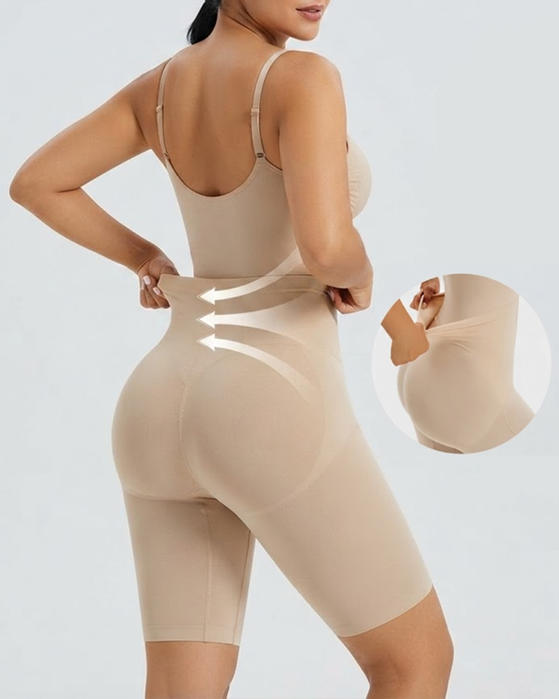 Thin Adjustable Straps Easy Open Crotch Shapewear Bodysuit, Tummy Control Butt Lifting（Pre-Sale）