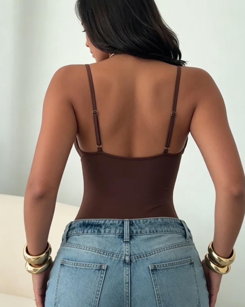 U-Neck Cami Tummy Control Cheeky Bodysuit (Pre-Sale)