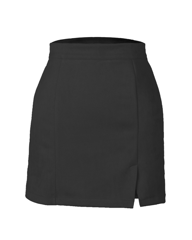 Autumn And Winter Suede Hip Skirt-Curvy-Faja